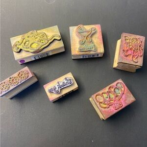 Lot of 6 rubber stamps